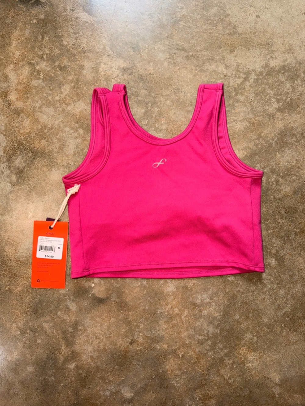 Freely - Pink Athletic Top with Built in Bra - Girls M NWT - Picture 2 of 9